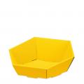 [F278008] Präsentkorb Modern Welle Gelb 6-eckig 380x340x75/130 mm 